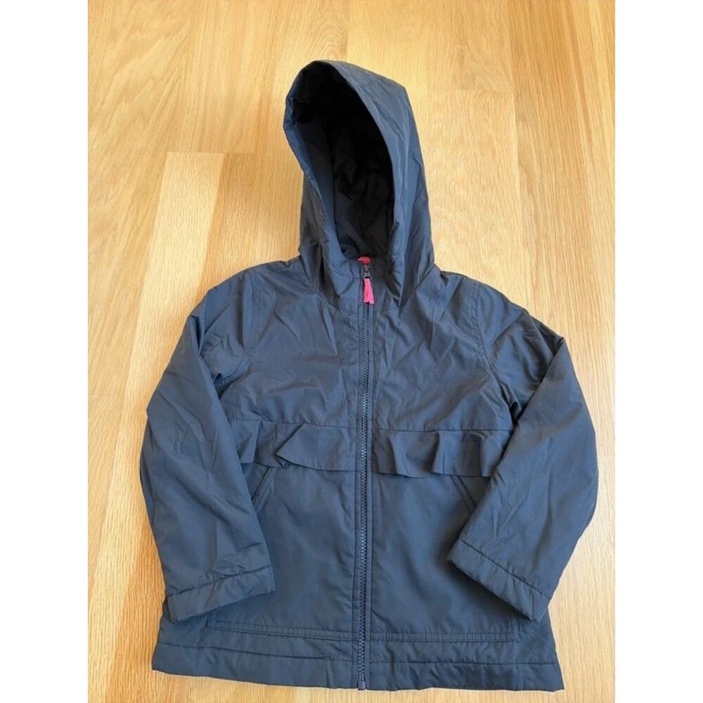 J Crew Crewcuts girls navy ruffle jacket size 6 - 7
